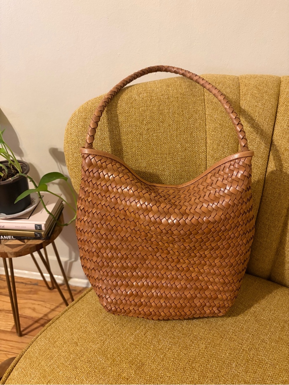 Madewell Braided Leather Shoulder Bag - Cognac Brown - Picture 3 of 8